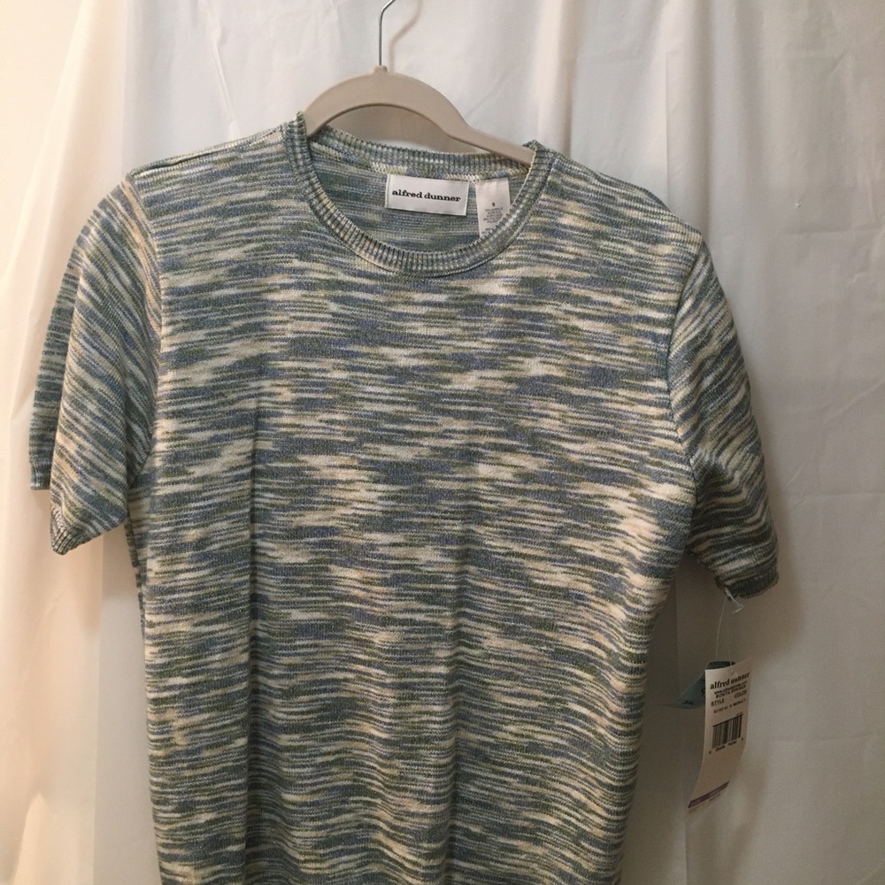 NWT - Alfred Dunner Women’s Small Short Sleeve Blouse Multicolored